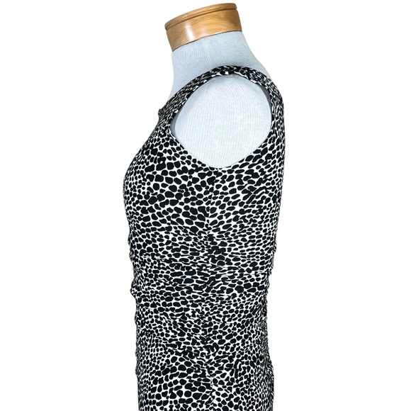 Norma Kamali Reptile Print Slinky Stretchy Body-con Dress With Ruching X… - Picture 6 of 16